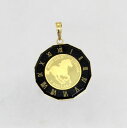 【中古】 18金枠 25分の1オンス 純金コイン ペンダント(4)