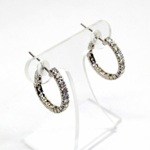 【中古】　プラチナ　ダイヤ　計2.00ct　ピアス