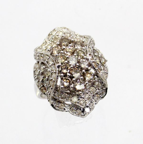 乐天商城 - 【中古】 18金WG　ダイヤ　3.50ct　リング　12号