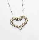 【中古】 18金WG ダイヤ 1.00ct ハートデザインペンダント付ネックレス
