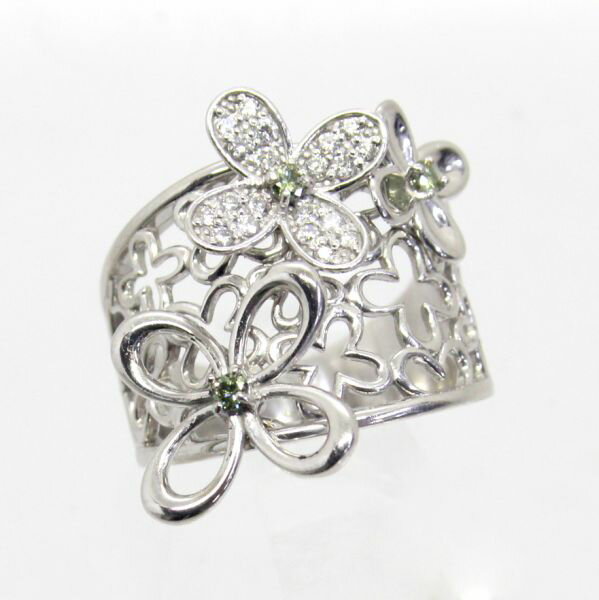 乐天商城 - 【中古】 18金WG　ダイヤ　0.26ct　リング　11.5号