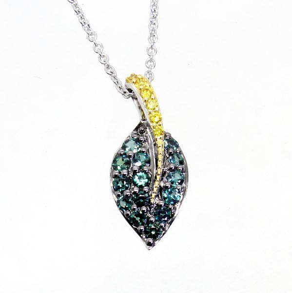 乐天商城 - 【中古】　18金WG　アレキサンドライト　0.46ct　ダイヤ　0.07ct　ペンダント付ネックレス