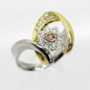 【中古】 プラチナ,18金 ピンクダイヤ 0.046ct ダイヤ 0.25ct リング 13号(4)