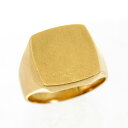 【中古】 18金 17.8g 印台 メンズリング 18.5号