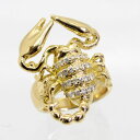 【中古】 18金 ダイヤ 0.47ct スコーピオンデザイン リング 15号