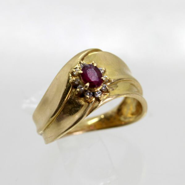 乐天商城 - 【中古】18金　ルビー　0.23ct　ダイヤ　0.05ct　リング　11号