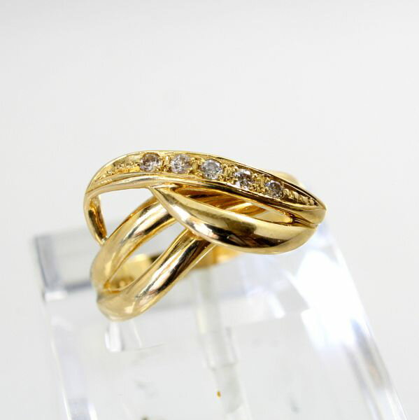 乐天商城 - 【中古】18金　ダイヤ　0.08ct　リング　11号