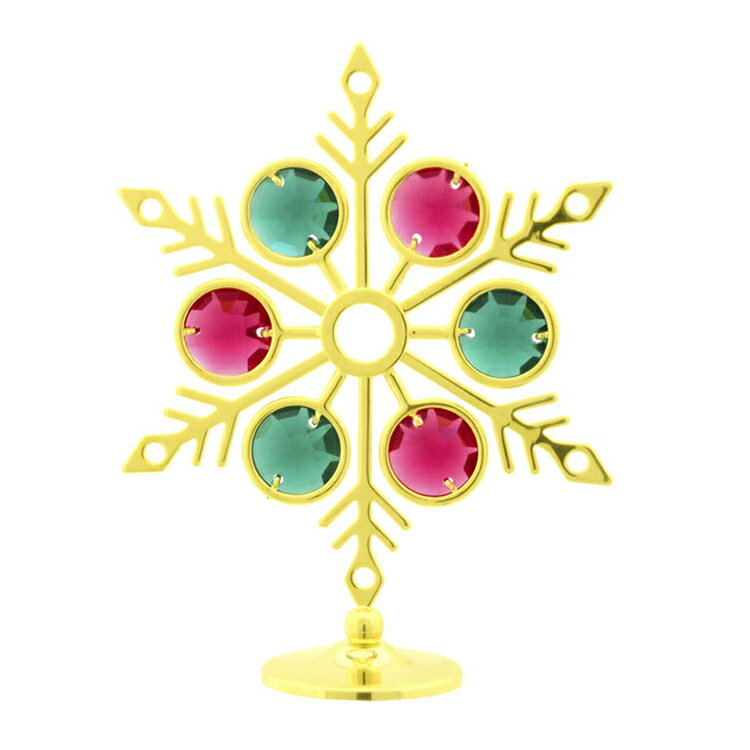 クリスマスプレゼント 雪 結晶 置物 1 誕生日プレゼント ギフト 女性 男性 クリスマス オーナメント 雑貨 飾り オブジェ ゴールド 高級 スワロフスキー ...