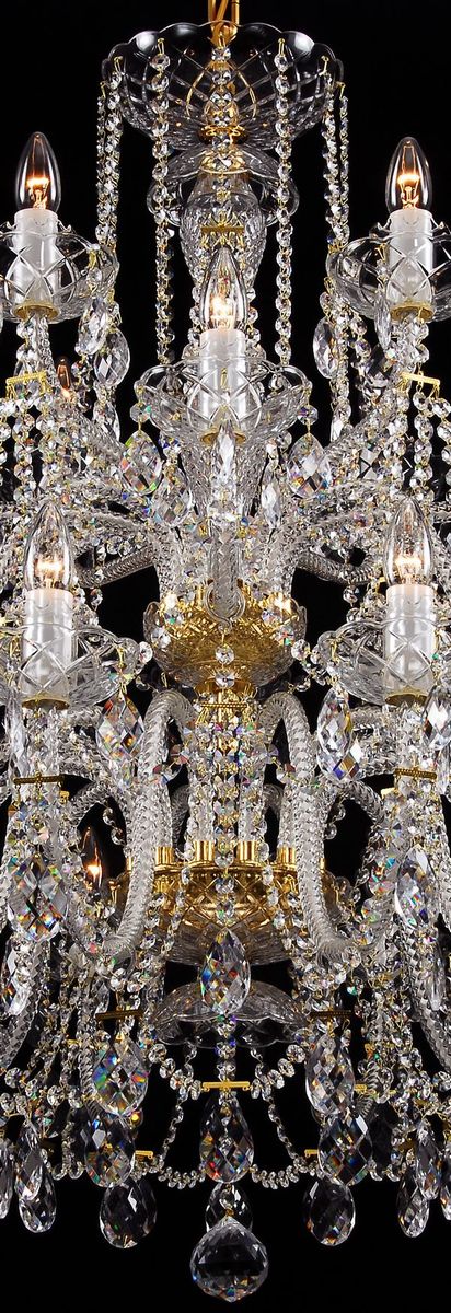 シャンデリア CH-24XL LED電球対応 24灯 高級 ボヘミアン クリスタル 輸入 ゴールド LED 照明 天井照明 調光対応 受注生産 [2]