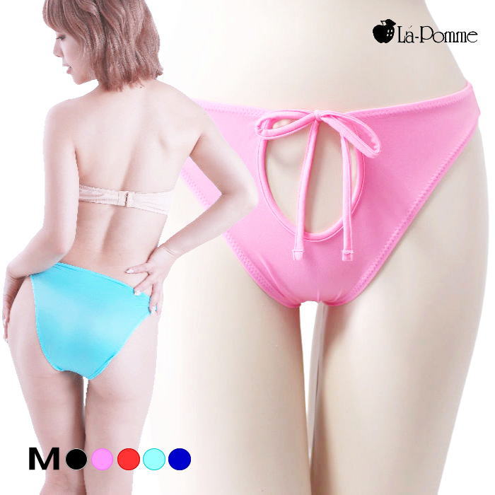 ラポーム ショーツ セクシーショーツ レディース フロント オープン 前開き ショーツ フルバック ハギ無し ストレッチ 日本製 Mサイズ La-pomme 419045
