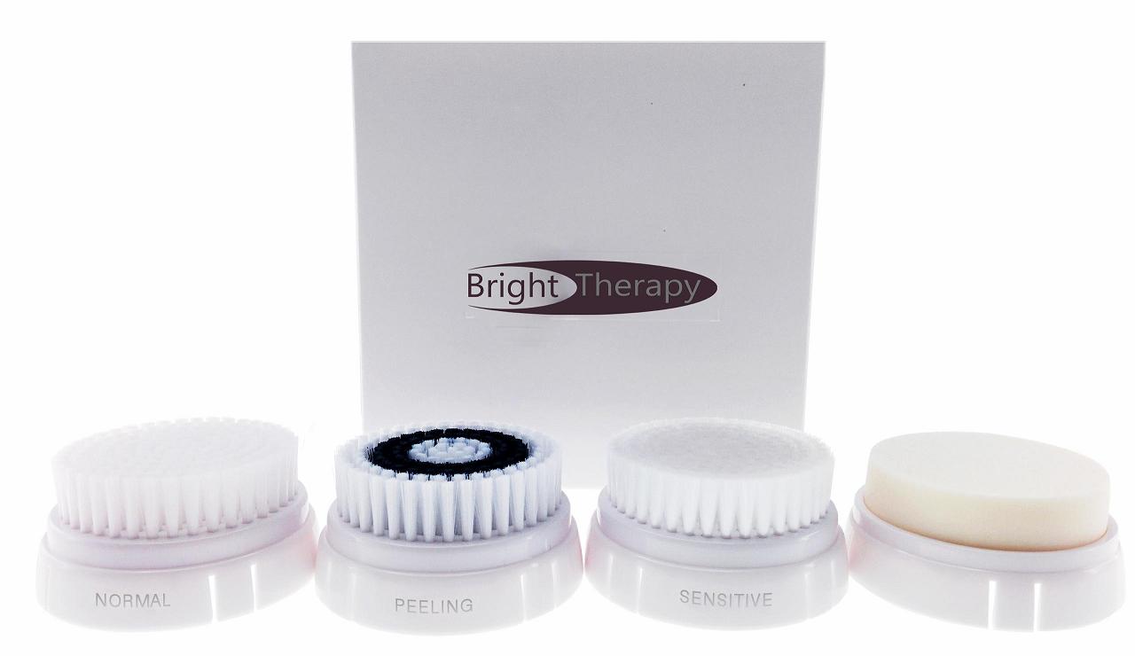送料無料【BrightTherapy】ブライトセラピー 音波振動式洗顔器「ソニッククレンジング SR02e」取替え用ブラシ4点セット