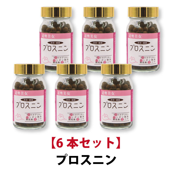 送料無料 プロスニン 50g 6本セット お徳用 国産 青森県産 福地ホワイト六片種 黒にんにく スッポン プロテオグリカン 肩こり 関節痛 サプリ 宅配便