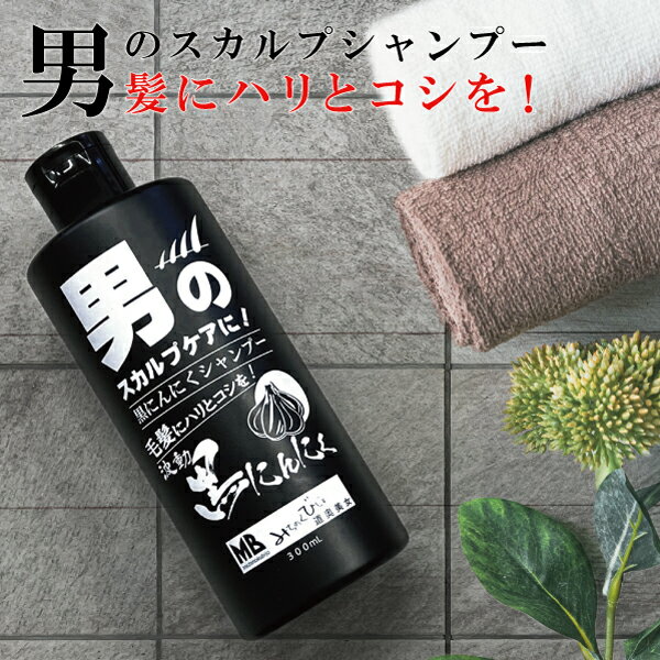 送料無料 男のシャンプー300ml 頭皮ケア 男性 スキンケア ノンシリコン プロテオグリカン スカルプシャンプー シャンプー 黒にんにくエキス お風呂 宅配便