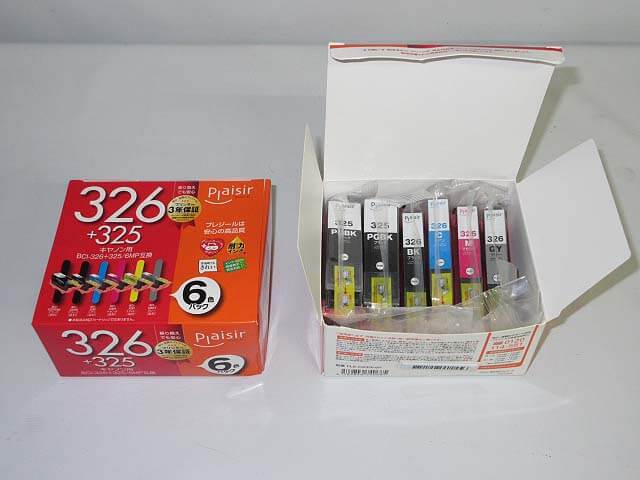 Rakuten - 【未使用品】　プレジール　キャノン用互換インクカートリッジ　PLE-CA326-6P×2パック（イエロー欠品）　12色　　　　　　　Plaisir　インク　BCL-326＋325/6MP互換　6色パック×2個