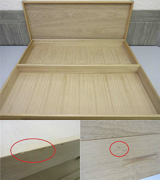 【中古】 総桐衣装ケース 蓋付き 2段 隅金具付き 収納ボックス     桐衣装箱 収納家具 着物収納 整理ケース 小物収納     押入れ タンス たんす 箪笥 桐箱