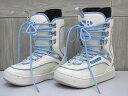 【中古】　CSB　スノボブーツ　ジュニア　23cm　ホワイト×ブルー　　　　　スノーボードブーツ　靴　スノボ―　ブーツ　くつ　白　水色