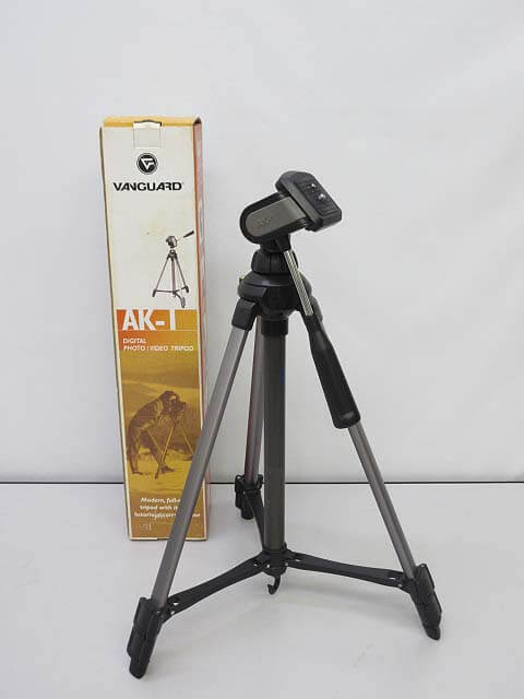 【中古】　バンガード　三脚　AK-1　3段　雲台付　ブラック　　　　　VANGUARD　カメラ　ビデオ　撮影　スタンド