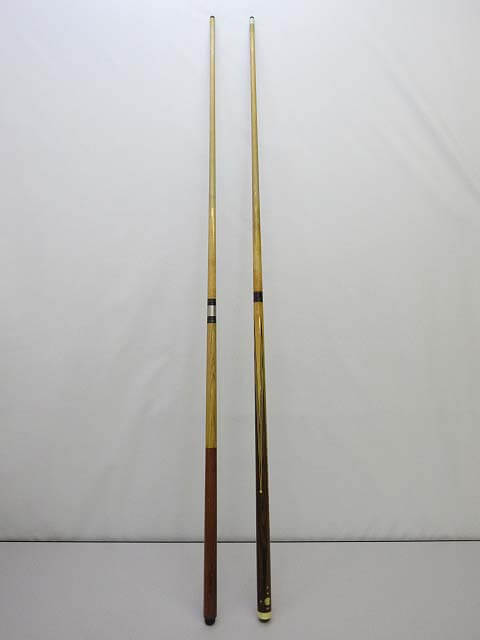 【中古】　ビリヤード　キュー　2本セット　木製　144cm　　　　　ボードゲーム　玉突き　棒　バッド ...