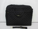 【中古】 Eleanor Elegance ガーメントバッグ ブラック キルティング ガーメントケース 黒 衣類収納バッグ 鞄 かばん 手提げ ...
