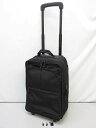 【中古】 サムソナイト ソフトキャリーケース ブラック 南京錠付き Samsonite スーツケース 旅行鞄 ジッパー式 ナイロン 2輪 黒 ハ...