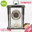 【中古】 シチズン アナログ置時計 4RG430 ゴールド 持ち手付き 回転飾り CITIZEN アナログ時計 ステップ秒針 金 クォーツ レトロ アンティーク...