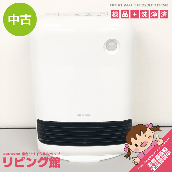 【中古】 アイリスオーヤマ セラミックファンヒーター PDH-1200TD1-W ホワ...