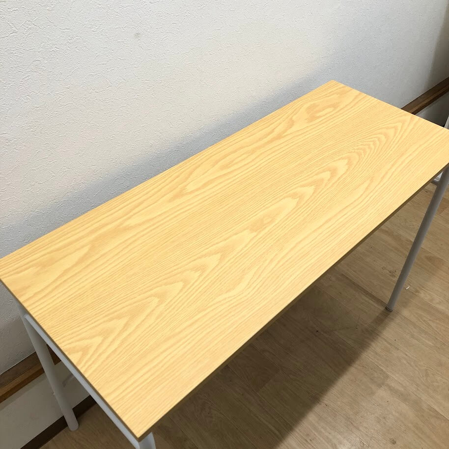 【中古】 不二貿易 デスク 110×45cm メープル×ホワイト CM-2010SP ワークデスク 平机 ナチュラル 長方形 パソコンデスク PCデスク 作業台 コンパクト 机 在宅勤務 リモートワーク ワークデスク 中古