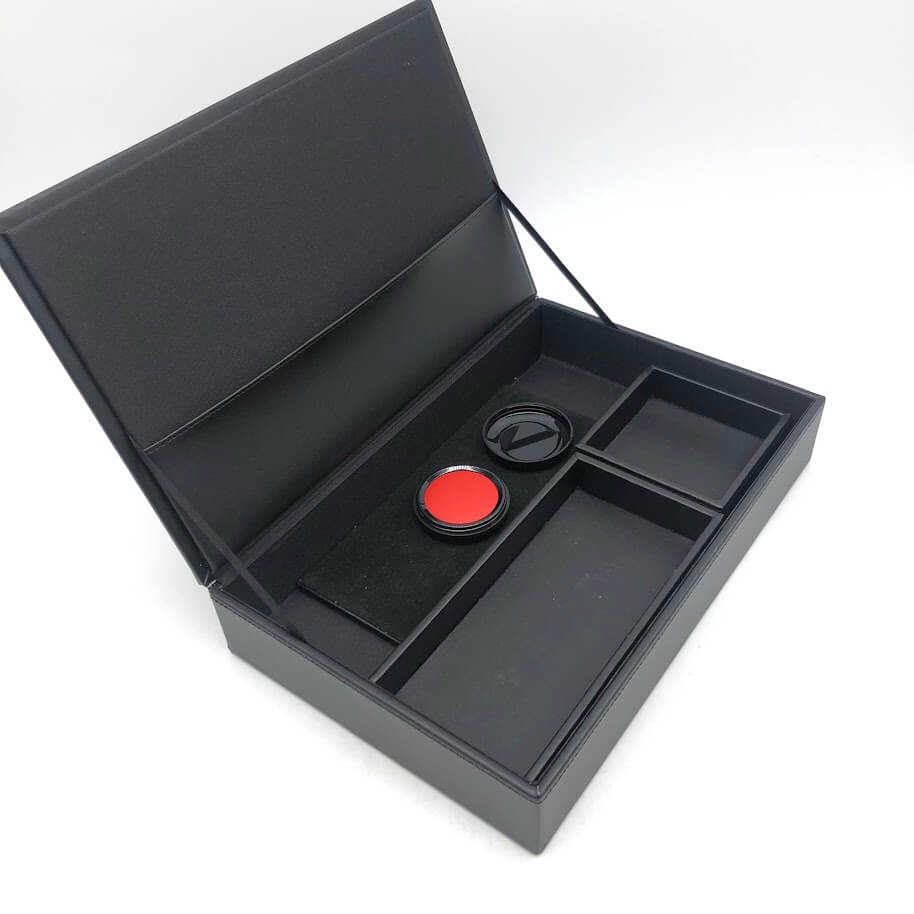 【中古】 レザー調 契約トレーボックス ブラック 朱肉入れ 印鑑入れ 契約用品入れ ...