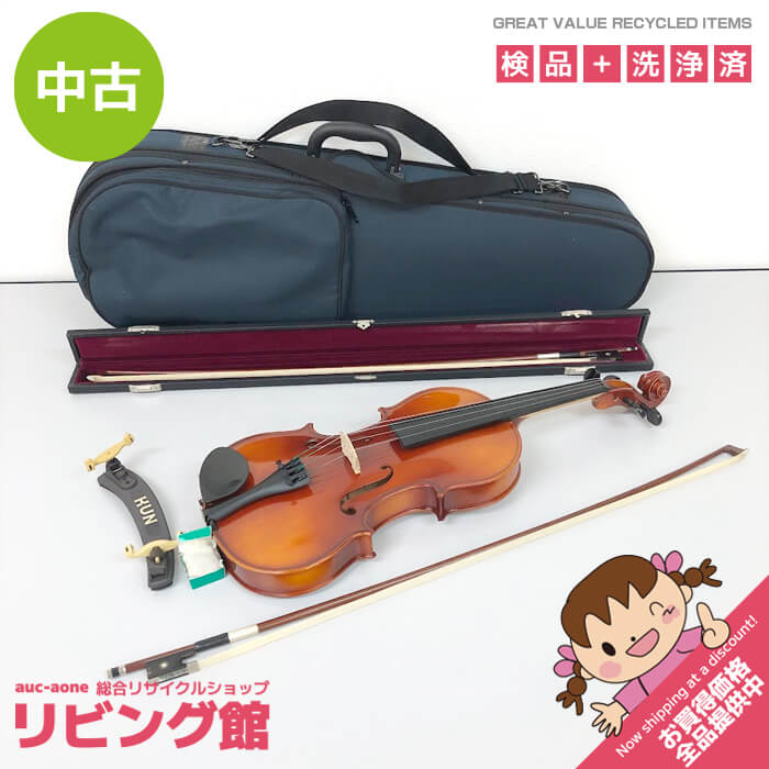 【中古】 スズキ バイオリン No.230 4/4 2010 ケース付き 弓2本付き 肩当て付 ネイビー 紺 Suzuki ヴァイオリン アウトフィット ビギナーズモデル 弦楽器 楽器 初心者向け バイオリン 中古