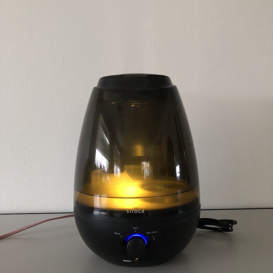 【中古】 シロカ LED加湿器 SRD-BK801 ブラック 超音波式 アロマ対応 siroca 卓上加湿器 黒 ミスト 乾燥対策 加湿器 中古 画像2