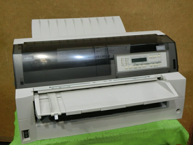 【中古】富士通アイソテック fit7650 水平型ドットプリンタ 前後トラクタ USB／パラレル接続 ◎印字動作OK　複写伝票(マニフェスト伝票、統一伝票、宅配便伝票等）等にどうぞ[B15005]