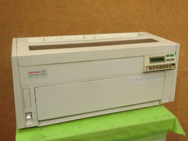 【中古】RICOH/IBM 5577-D02ドットプリンタ USB／パラレル／LAN接続 ▼現状品 印字動作はOKのようです [B13437]