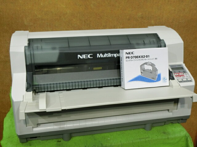 【中古】◎現行機◎ NEC MultiImpact 700XEN 水平型ドットプリンタ LAN／パラレル接続対応 前後トレイ付..