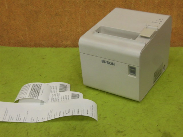 【中古】EPSON TM-T90II(白) 用紙幅：58mm サーマルレシートプリンタ 有線LAN／USB接続 ◎簡易チェック..