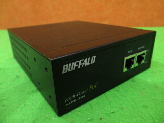 【中古】BUFFALO BIJ-POE-1P/HG POEインジェクター　簡易チェック済みIEEE802.3at-Draft3.0（ハイパワー 最大30W供電 [B8070]