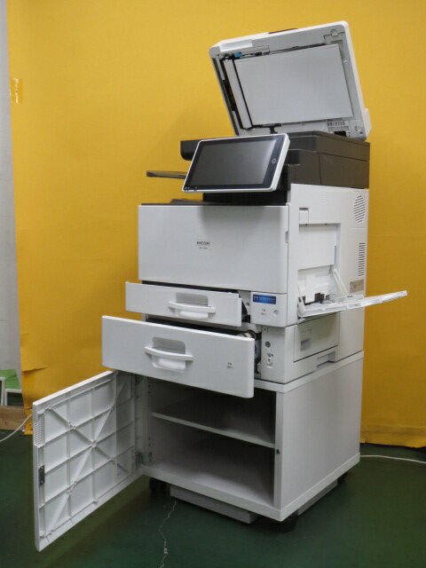 【中古コピー機】 ★印刷極少★RICOH/リコー A4 カラー複合機 IM C300 カラーコピー機 ◆ 2段給紙 専用台 両面印刷 コピー・FAX・プリンタ・スキャナ SPF imc300 【大型商品・代引き不可】[b14825]