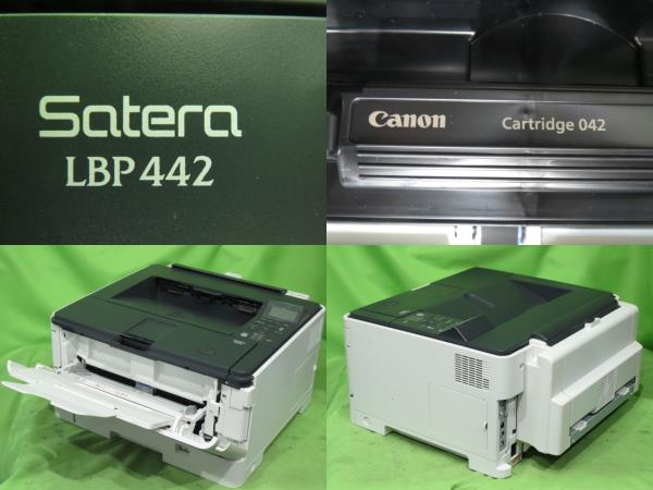 【中古】使用少5173枚 Canon Satera LBP442 A3 モノクロレーザープリンタ 両面印刷標準搭載 準現行型番 キャノン CRG-042機種 [b15693]