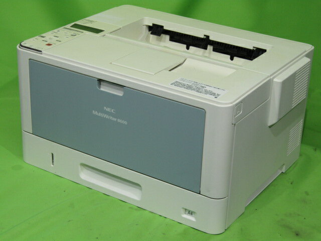 【中古】印刷枚数8637枚 NEC MultiWriter 8600 無線LANアダプタ付 純正消耗品装着 外装日焼けあり A3 モノクロレーザープリンター PR-L8600 マルチライタ8600 品薄型番 [b14733]