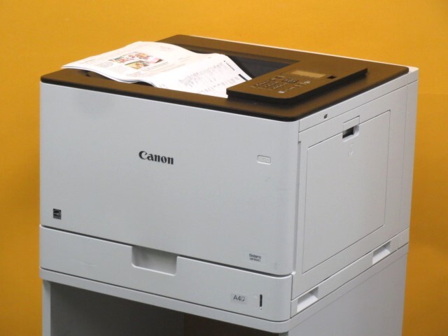 【大型商品/中古】使用わずか124枚 Canon LBP853Ci ★状態優良 ★CRG-053機種 A3 カラーレーザープリンター ★現品限り ★準現行ハイエンドモデル [B14855]