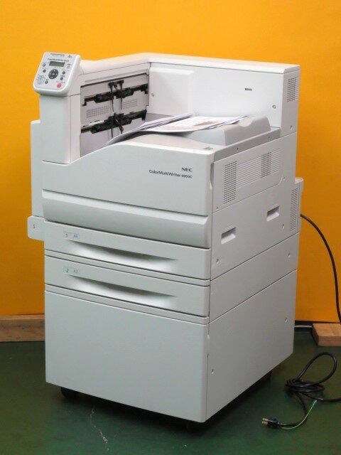 乐天商城 - 【大型商品/中古】使用少2809枚 NEC Color MultiWriter 9950C 状態優良 2段給紙 A3 カラーレーザープリンター PR-L9950C 専用キャビネット付 希少中古 [B15775]