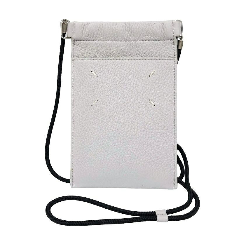 Maison Margiela メゾンマルジェラ S55UI0207 MM.11 フォーン ポーチケース フォンケース スマホショルダー 携帯ケース ネックポーチ スマートフォンホルダー T8056 ライトグレー【中古】マルジェラ 小物 aq13166