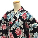 京やI434 浴衣 薔薇 ローズ 夏の着物 オトナ女子の浴衣 綿100% 夏 浴衣 美品 仕立て上がり ゆかた YUKATA 送料無料