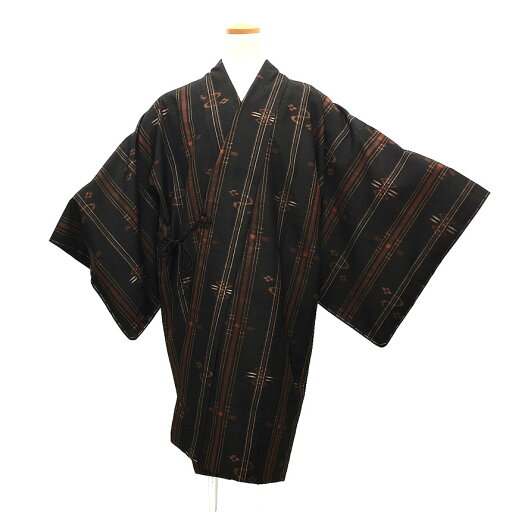 京やM277 正絹 久米島紬 道中着 重要無形文化財 本泥染め 琉球絣文様 身丈110 裄71.5 ロング丈 裄長め ゆったりサイズ 広衿仕立て きもの衿 アンティーク お仕立て直し 着物コート 和装コート 仕立て上がり リサイクル着物【新古品】 京やM277 正絹 久米島紬 道中着 重要無形文化財 本泥染め 琉球絣文様 身丈110 裄71.5 ロング丈 裄長め ゆったりサイズ 広衿仕立て きもの衿 アンティーク お仕立て直し 着物コート 和装コート 仕立て上がり リサイクル着物【新古品】
