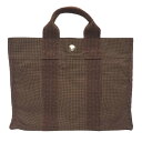 エルメス HERMES エールライン トートPM SAC DE VOYAGE HERLINE PM ナイロンキャンバス ブラウン ハンドトート エールトートPM...