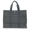 超希少 HERMES エルメス エールライン トートバッグGM グレー【中古】【美品】エルメス バック aq11354