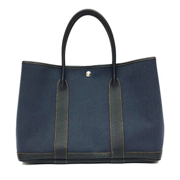 【送料無料】【送料込】HERMES エルメス ガーデンパーティ 36 PM デニムフォンセ トワルアッシュXブッフルスキッパー □P刻印 2012年 トートバッグ【美品】【中古】エルメス バック トート aq4924