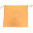 エルメス HERMES 巾着ポーチ コットン100% オレンジ【中古】エルメス ポーチ aq10626