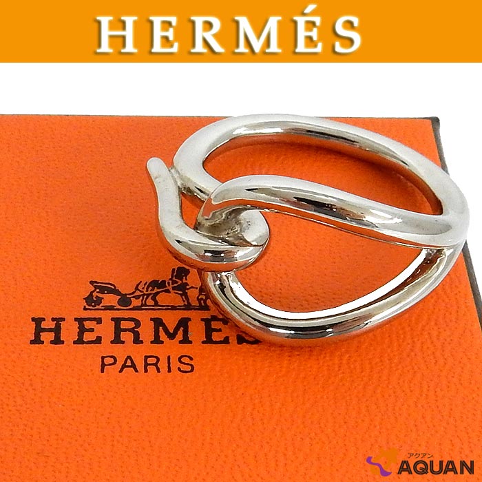 エルメス　HERMES　スカーフリング　ジャンボ　シルバーカラー【中古】エルメス　アクセサリー　aq ...