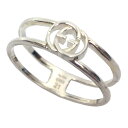 グッチ GUCCI インターロッキングG スリム オープン バンド リング 298036 #21 AG925 シルバー グッチ アクセサリー リング【中古】aq7730