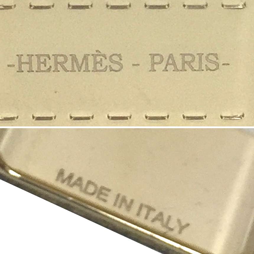 エルメス　HERMES　スカーフリング　スカーフ留め　Bolduc　ボルデュック　馬車柄　シルバー　馬　ゴールド【中古】エルメス　アクセサリー　aq10751